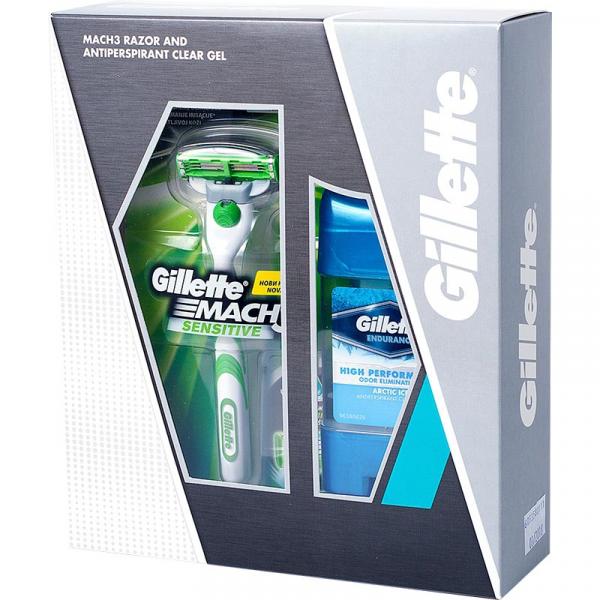 Gillette zestaw Sensitive Maszynka + Antyperspirant