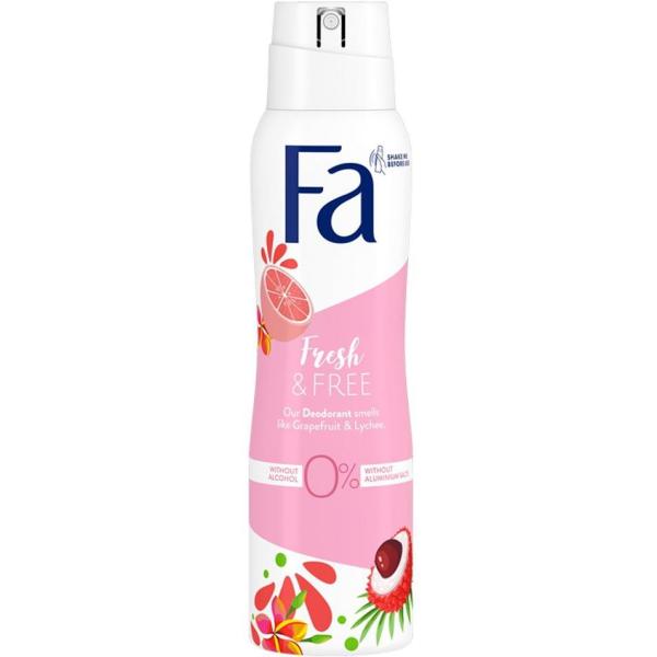 Fa Fresh & Free dezodorant 150ml Grapefruit & Lychee
