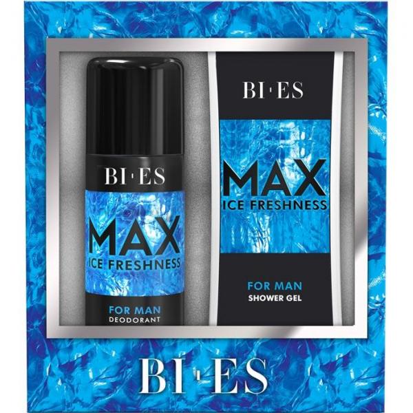 Bi-es zestaw męski Max(dezodorant+żel pod prysznic)
