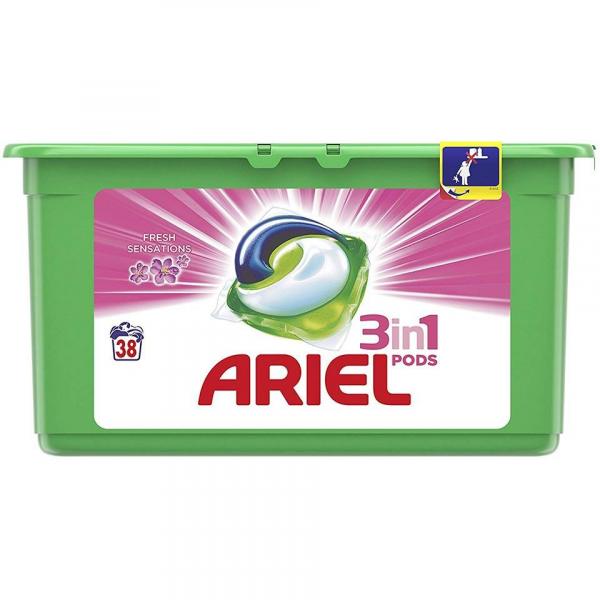 Ariel kapsułki do prania 3w1 38 sztuk Fresh Sensations
