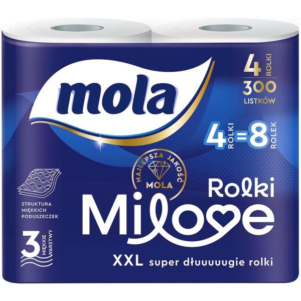 Mola Milove XXL papier toaletowy 3warstwowy 4 rolki
