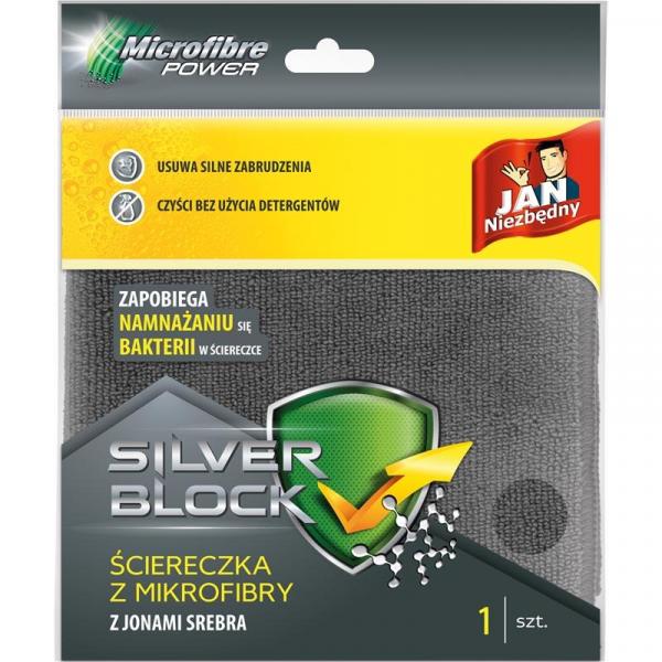 Jan Niezbędny ścierka z mikrofibry z jonami srebra Silver Block 38x38cm
