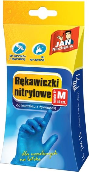 Jan Niezbędny rękawice nitrylowe rozm. M 10szt
