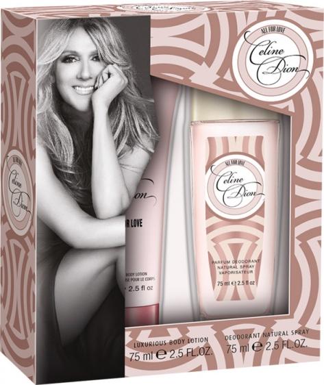 Celine Dion zestaw Signature All for Love dezodorant perfumowany 75ml + balsam do ciała 75ml