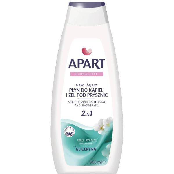 Apart Double Care żel pod prysznic i płyn do kąpieli 2w1 Białe Kwiaty 900ml 