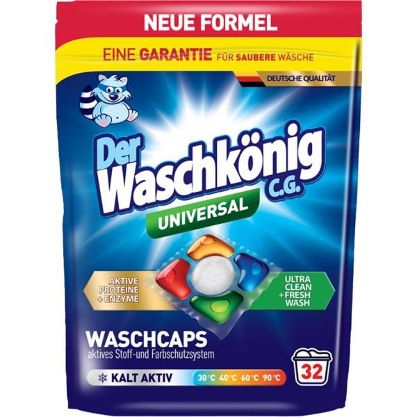 Der Waschkonig kapsułki piorąco żelowo – proszkowe 32szt. Universal 