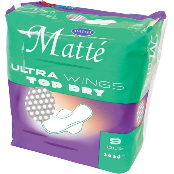 Mattes Matte Top Dry podpaski 9szt. ze skrzydełkami