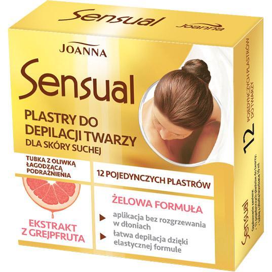 Joanna Sensual plastry do depilacji twarzy 12 sztuk skóra sucha