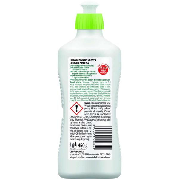 Ludwik do naczyń 450g limonka z melisą
