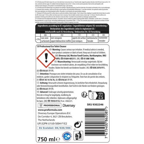 Cif Professional ECO Toilet Cleaner 750ml płyn do WC