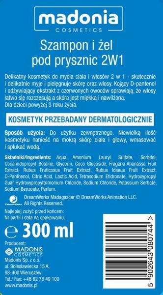 Madonia Madagaskar szampon/żel 2w1 300ml
