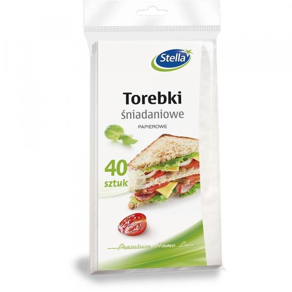 Stella torebki śniadaniowe papierowe 40 sztuk
