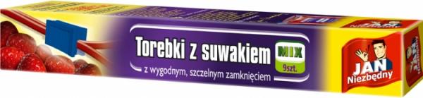 Jan Niezbędny torebki do żywności z suwakiem 9szt
