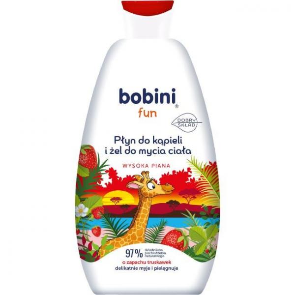 Bobini Fun płyn i żel do kąpieli 2w1 Truskawkowa Wyspa 500ml
