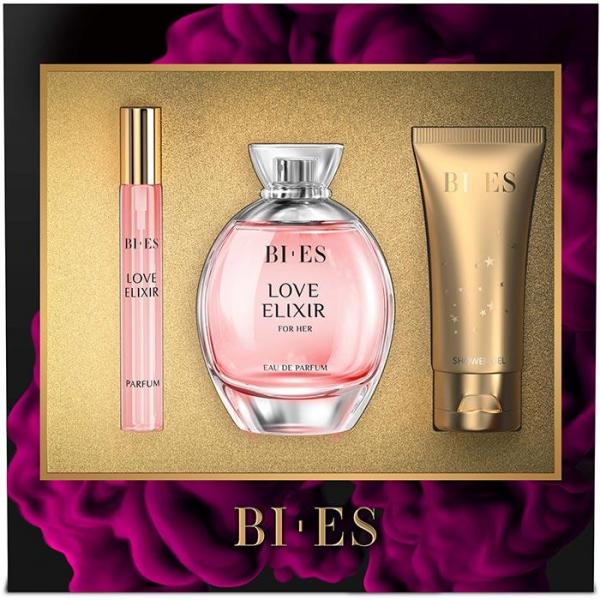 Bi-es zestaw Love Elixir perfumetka + woda perfumowana + żel pod prysznic