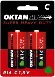 Oktan baterie cynkowe C R14 1,5V 2szt