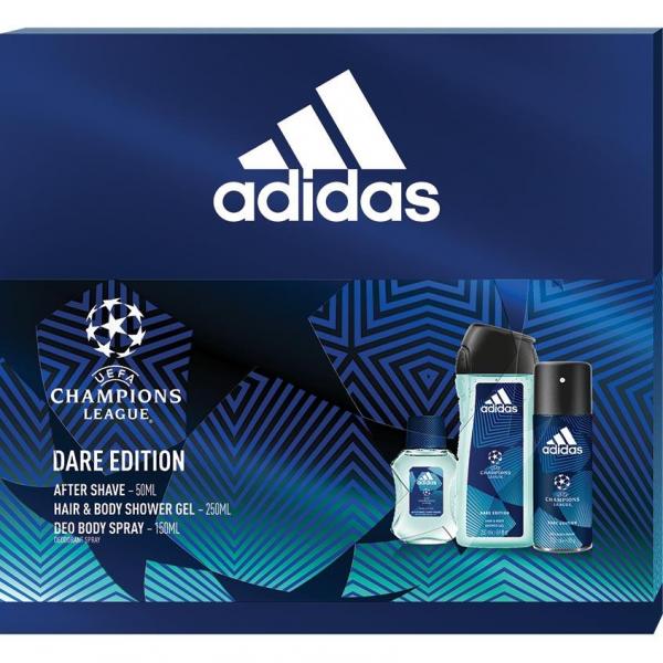 Adidas zestaw MEN UEFA Dare edition woda po goleniu 50ml + dezodorant 150ml + żel pod prysznic 250ml