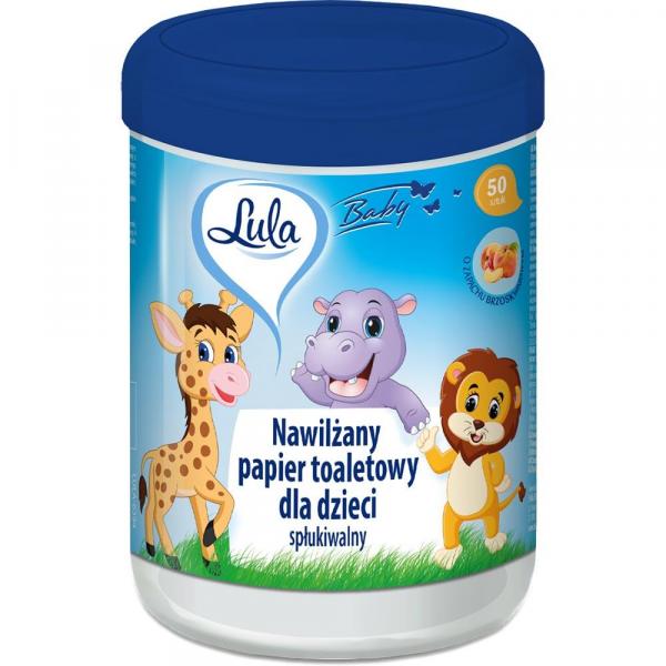 Lula nawilżany papier toaletowy dla dzieci 50 sztuk
