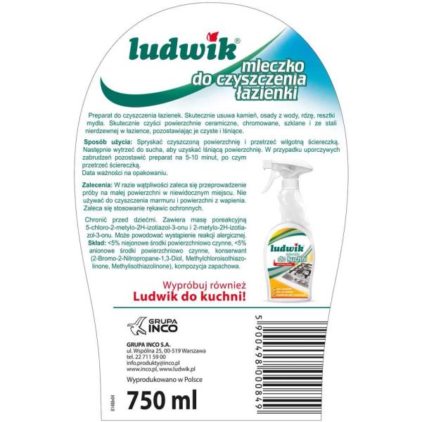 Ludwik mleczko do łazienki spray 750ml