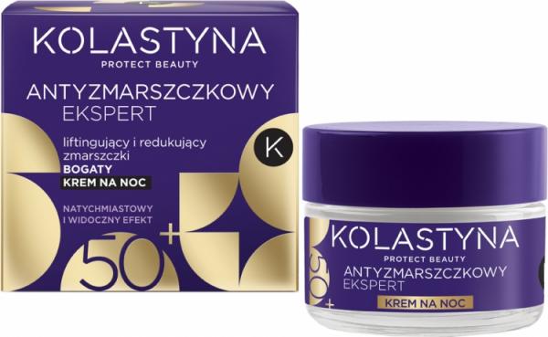 Kolastyna Antyzmarszczkowy Ekspert 50+ krem na noc 50ml