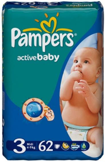 Pampers pieluszki 3 Midi (4-9 kg) 62 szt.