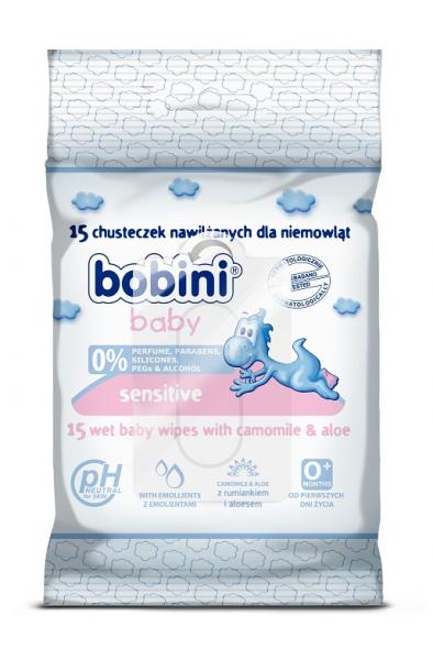 Bobini chusteczki nawilżane dla dzieci 15 szt.