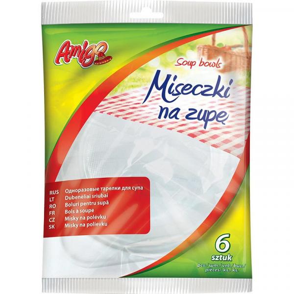 Amigo miseczki na zupę jednorazowe 6szt