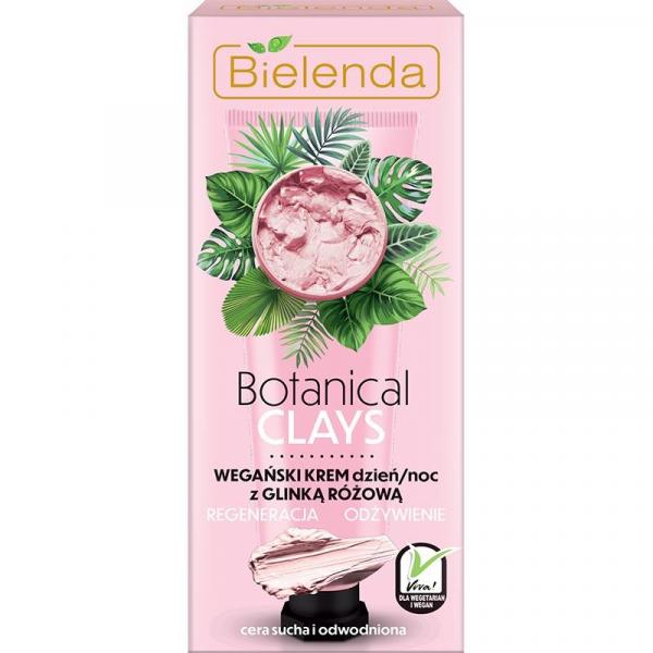 Bielenda Botanical Clays krem wegański 50ml z glinką różową
