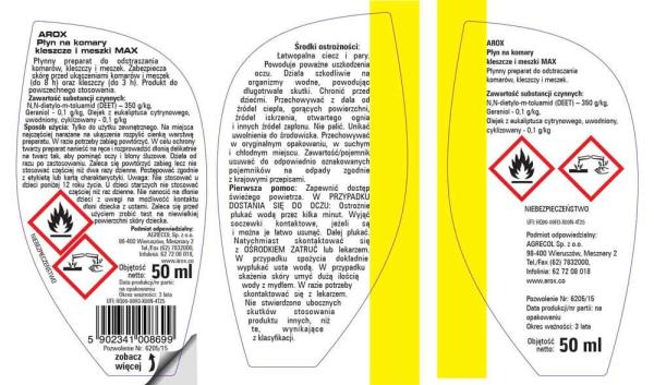 Arox płyn na komary i kleszcze MAX MORO 50ml