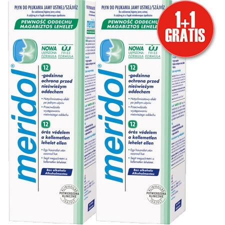 1+1 Meridol Świeżość oddechu płyn 400ml + drugi GRATIS (krótki termin)