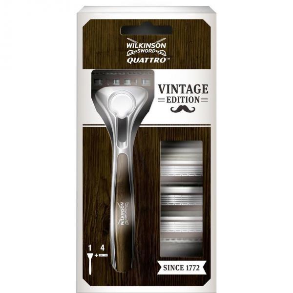 Wilkinson Vintage golarka 4-ostrzowa + 4 wkłady
