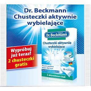 PRÓBKA Dr. Beckmann chusteczki aktywnie wybielające 2szt