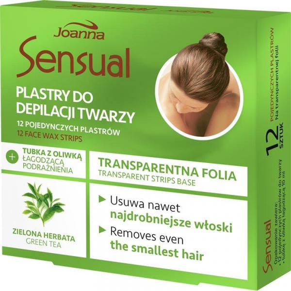 Joanna Sensual plastry do depilacji twarzy zielona herbata