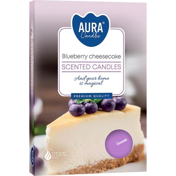 Bispol Aura podgrzewacze zapachowe p15-359 Blueberry Cheescake 6 sztuk 