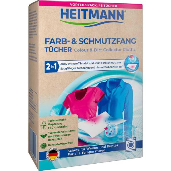 Heitmann chusteczki wyłapujące kolor 45szt.
