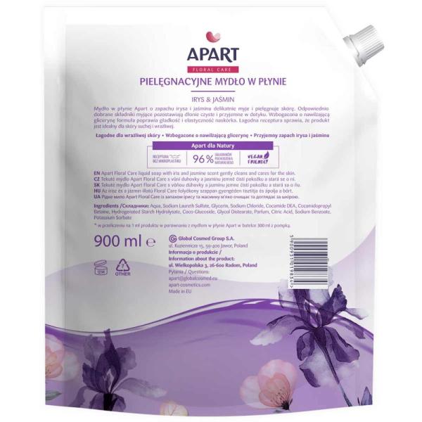 Apart mydło w płynie zapas 900ml yasmine, irys