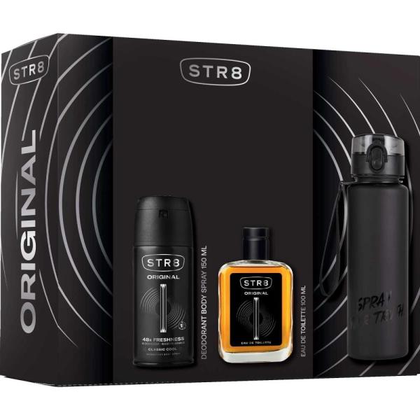 STR8 zestaw Original woda toaletowa 100ml + dezodorant 150ml + bidon 500ml 