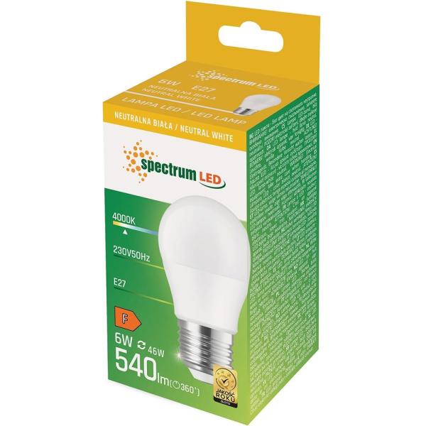 Spectrum LED GLS żarówka E27 6W neutralna