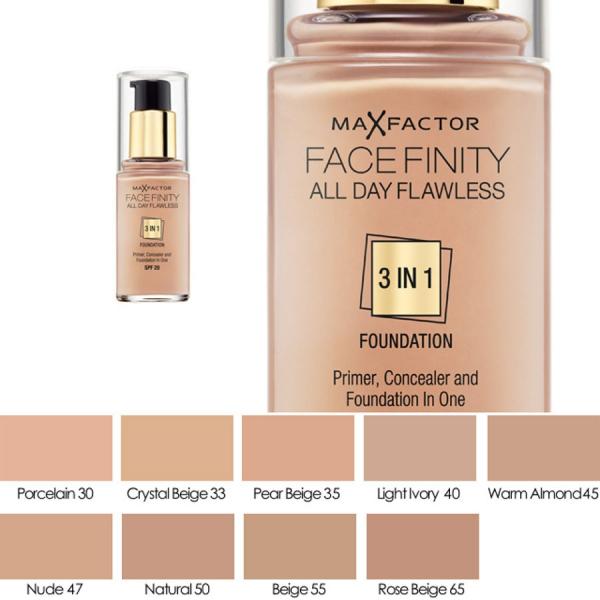 Max Factor Face Finity podkład 3w1 Light Ivory 40