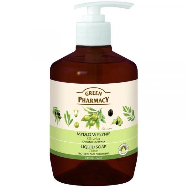 Green Pharmacy mydło w płynie ochronno-odżywcze 465ml Oliwka
