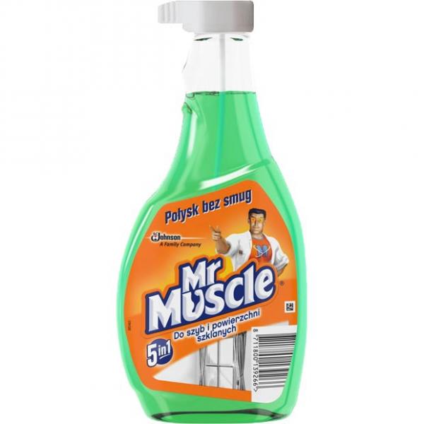 Mr Muscle płyn do mycia szyb zielony zapas 500ml