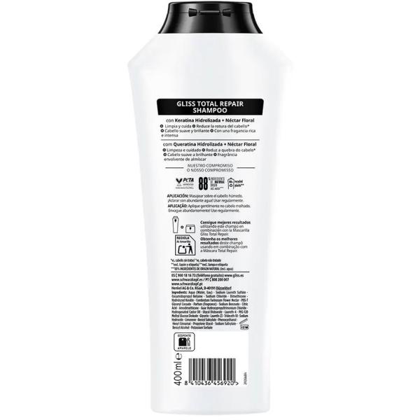 Gliss szampon do włosów 400ml Total Repair