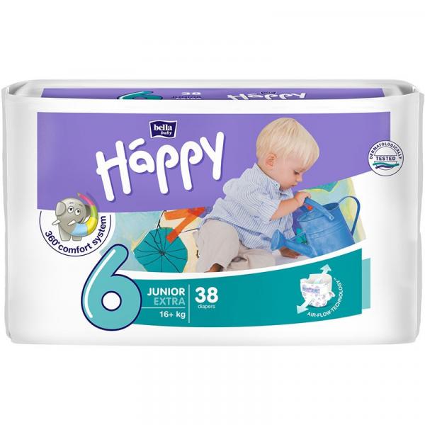 Happy pieluszki 6 Junior Extra (16+ kg) 38 szt.