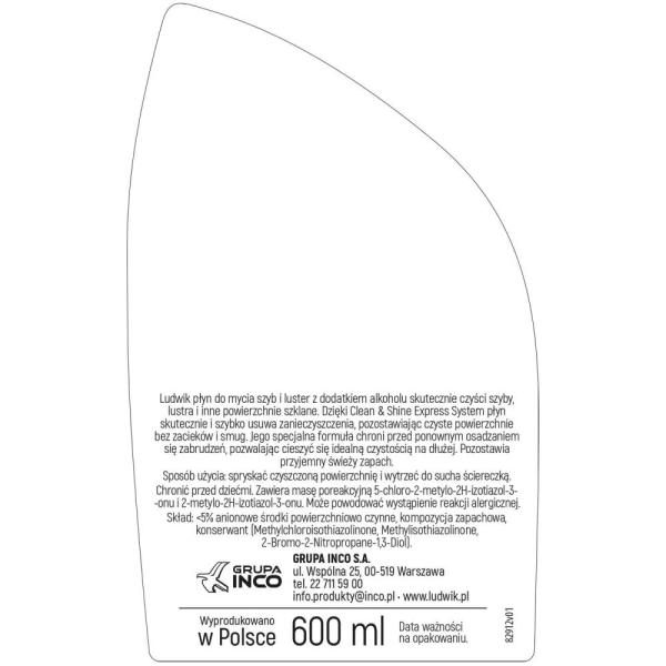 Ludwik płyn do szyb i luster Fresh 600ml