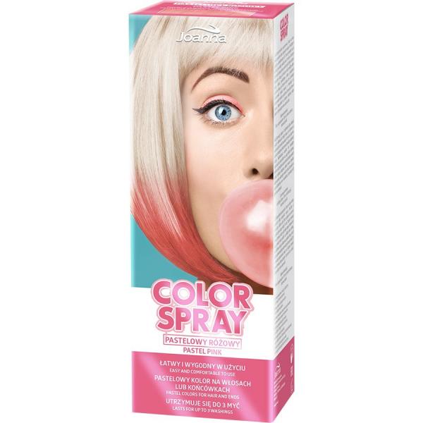 Joanna Color Spray do włosów Pastelowy Różowy 150ml