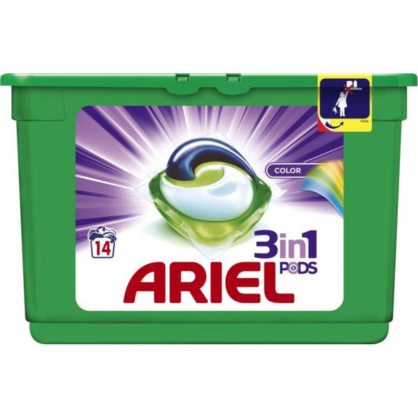 Ariel kapsułki do prania 3w1 14 szt. do kolorów