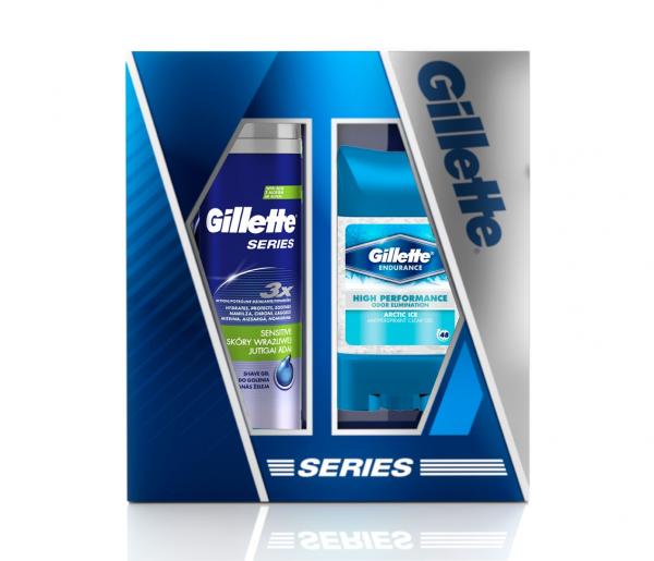 Gillette zestaw Series żel do golenia 200ml + Arctic Ice antyperspirant 70ml