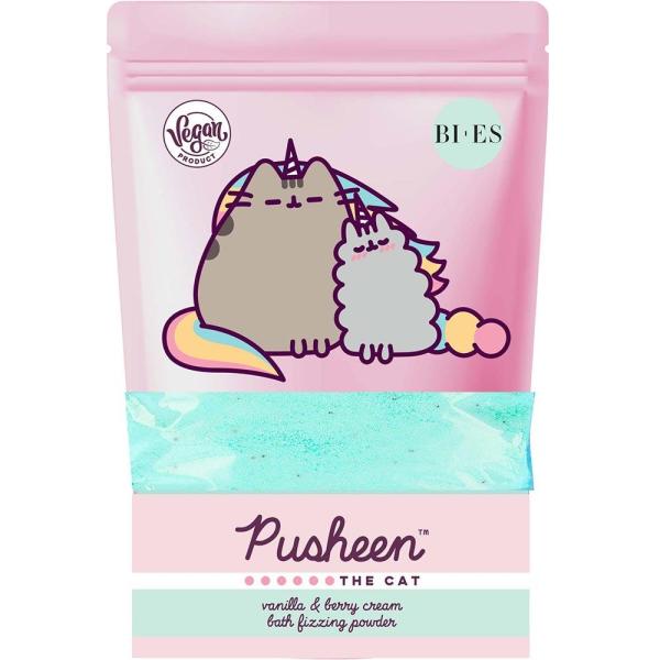 Bi-es Pusheen The Cat musujący puder do kąpieli Vanilla & Berry 250g