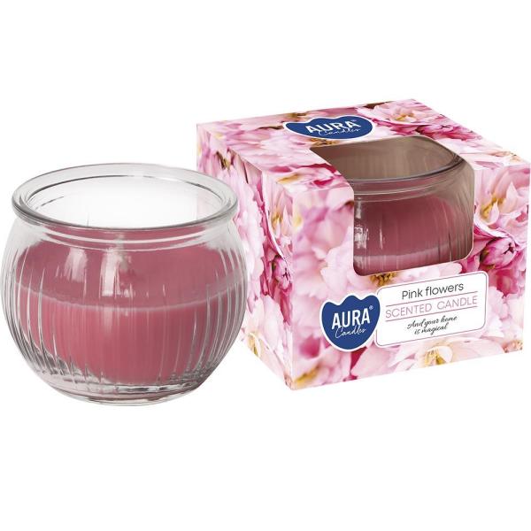 Bispol Aura świeca zapachowa sn69-367 Pink Flowers
