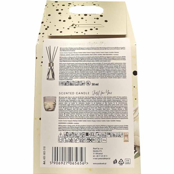 Bispol Zestaw Just For You patyczki zapachowe 50ml + świeca zapachowa 100g 